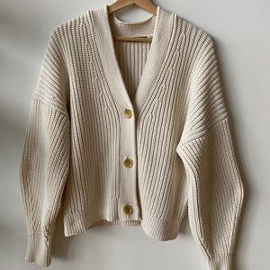 Everlane Texture Cotton Cropped Cardigan